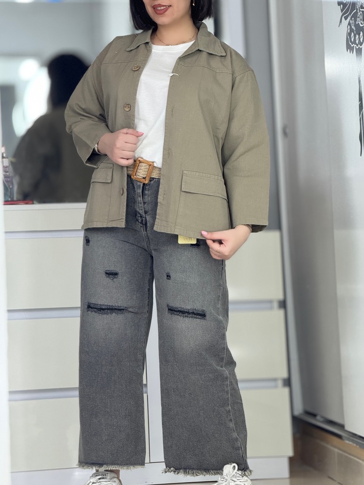 ست کت و شلوار زنانه‌ سه تیکه جین