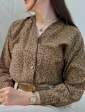 ست شومیز و شلوار پلنگی زنانه مزونی
