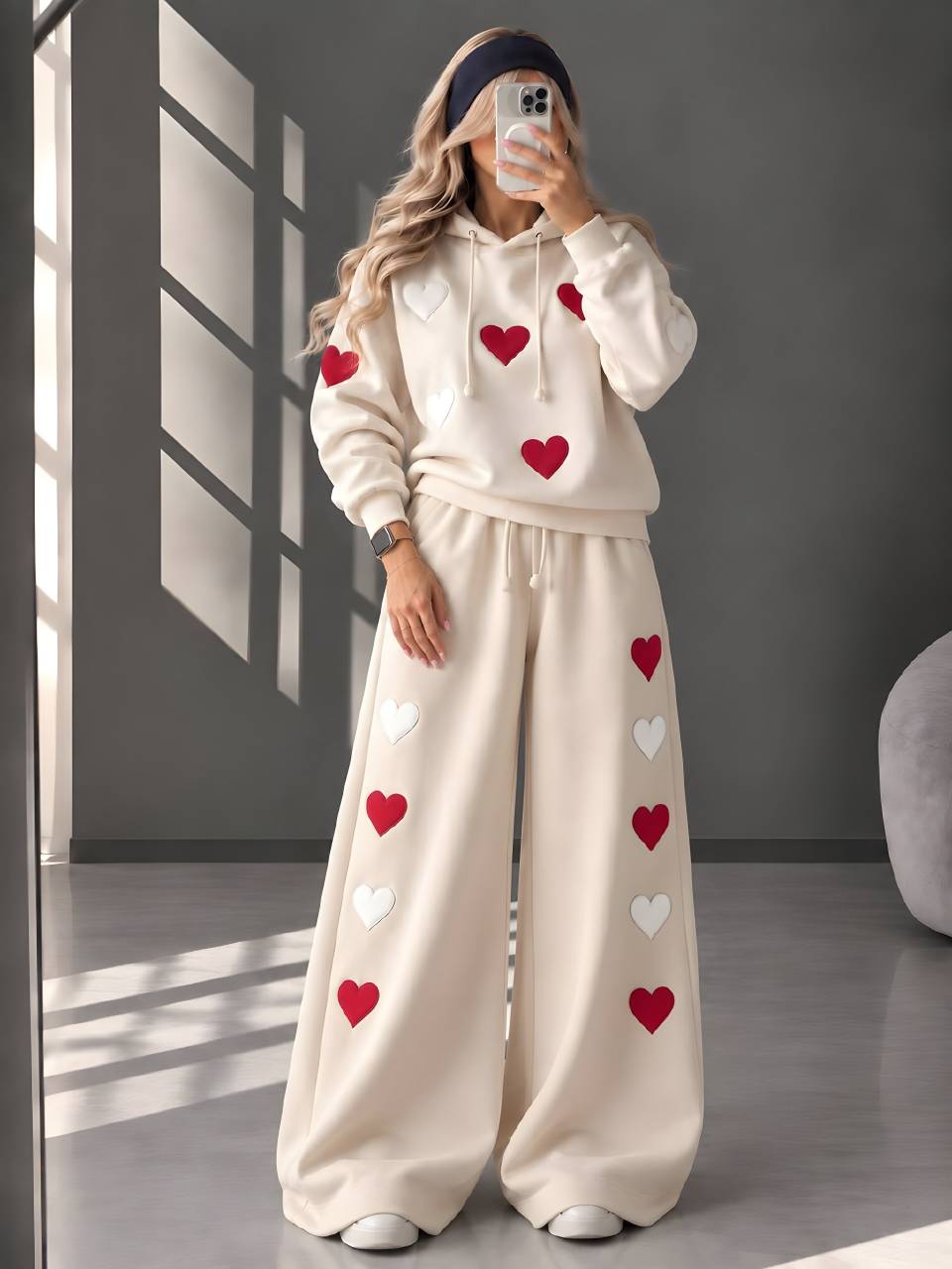 ست هودی و شلوار زنانه مزونی دلارا