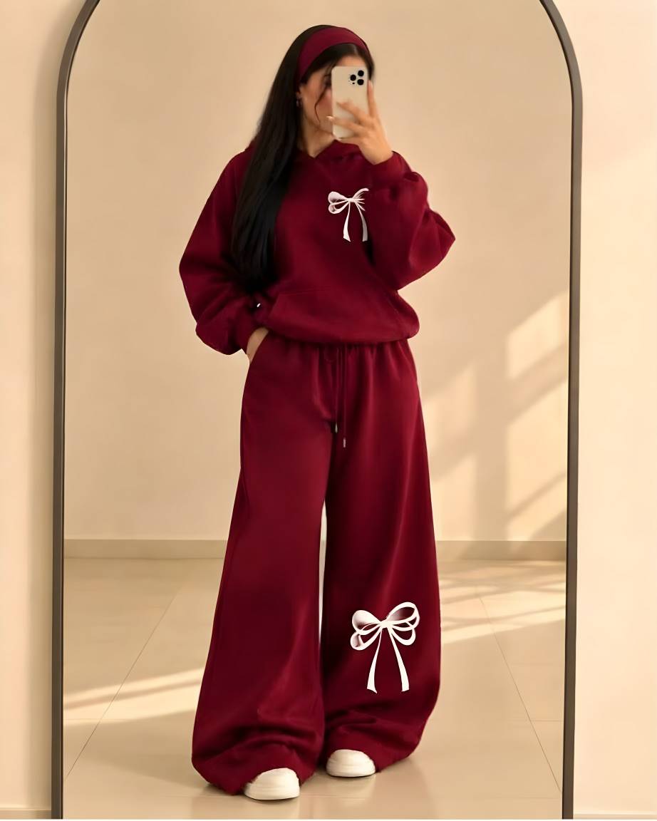 ست هودی و شلوار زنانه مزونی پاپیون